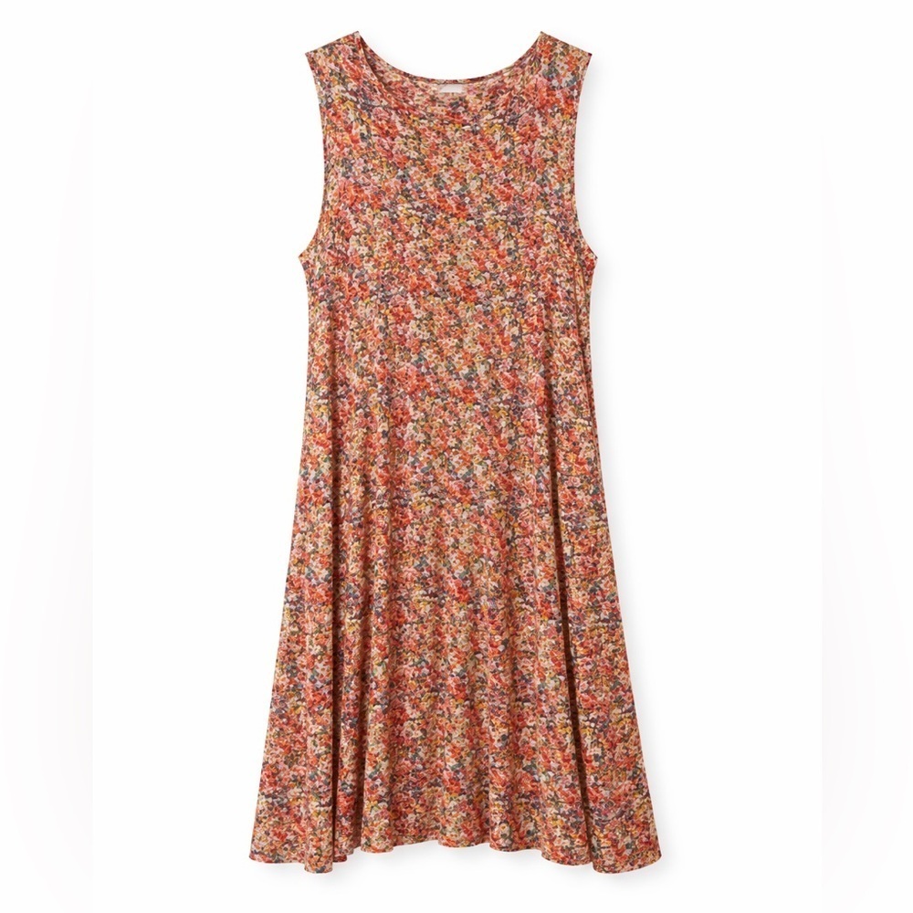 Philosophy Floral Swing Midi Dress 1X Sleeveless Stretch Anthropologie